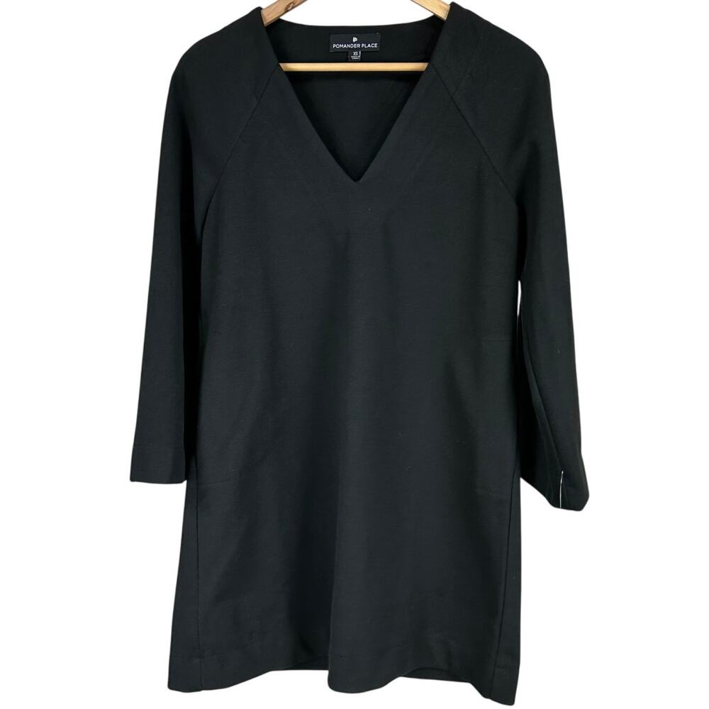 Tuckernuck Pomander Place Audrey Mini Shift Dress Black Bell Sleeve Size XS - Picture 5 of 11